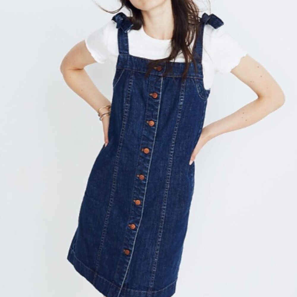 Brand New Madewell Denim Tie Strap Dress - Sz. 10